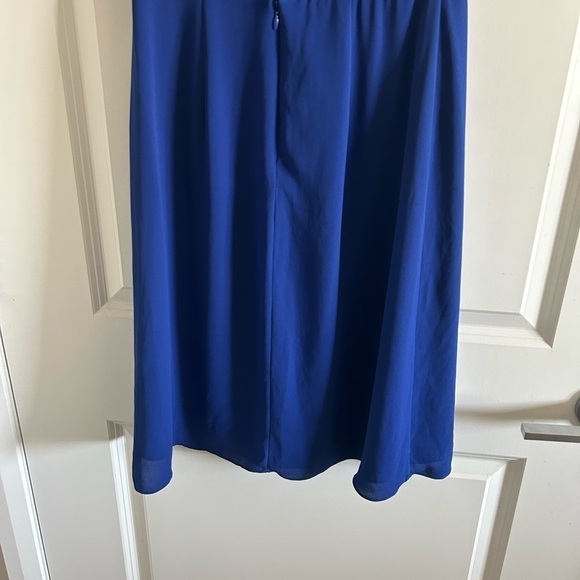 BCBGMAXAZRIA Adrina Royal Blue Dress Size 4 Secretary Tie Neck - Picture 5 of 8